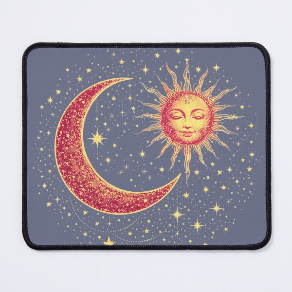 Item preview, Celestial Sun and Crescent Moon Star Mandala designed and sold by PrettyRottenCo.