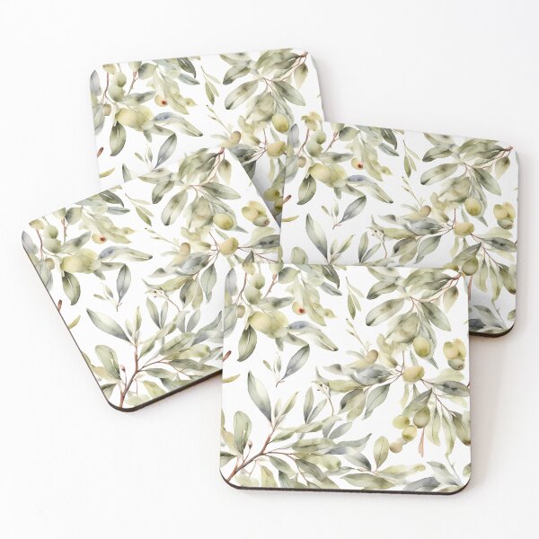 Item preview, Neutral Olive Branch Seamless Botanical Pattern designed and sold by sana designer.