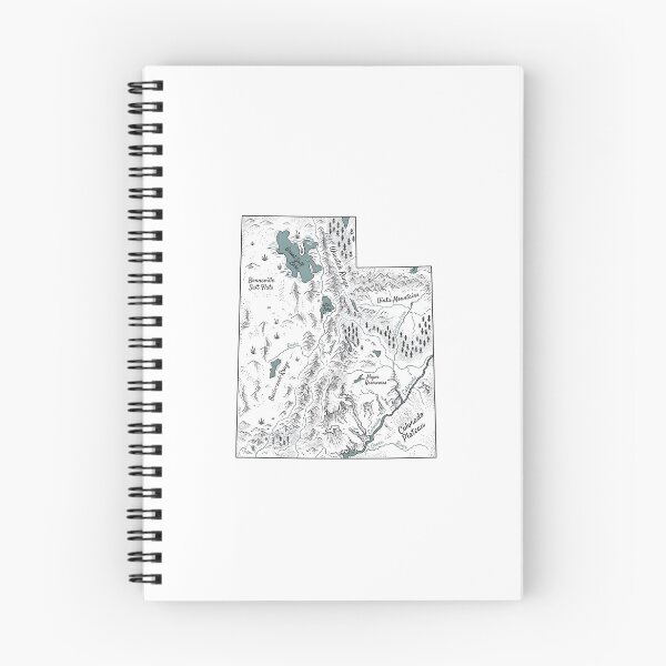 Item preview, Utah Illustrated Map – Hand-Drawn Rivers & Nature Adventure Sketch designed and sold by Paper Drip.