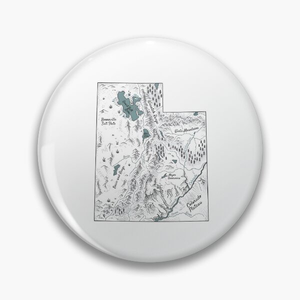 Item preview, Utah Illustrated Map – Hand-Drawn Rivers & Nature Adventure Sketch designed and sold by Paper Drip.
