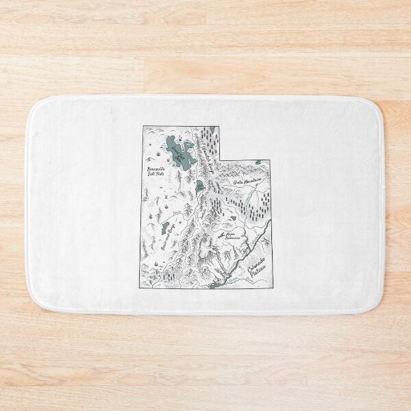 Item preview, Utah Illustrated Map – Hand-Drawn Rivers & Nature Adventure Sketch designed and sold by Paper Drip.