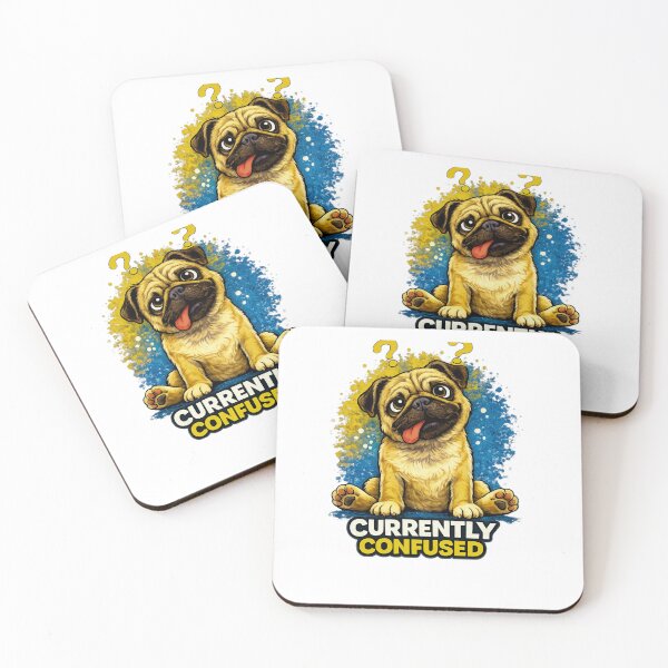 Artikelvorschau, Verwirrter Mops – Lustige Hunde-Meme-Illustration entworfen und verkauft von Funny Pet Vibes.