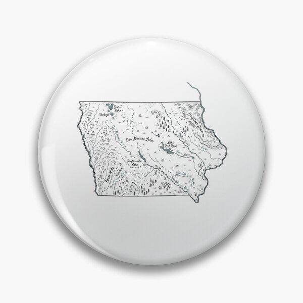 Item preview, Iowa Illustrated Map – Hand-Drawn Rivers & Nature Adventure Sketch designed and sold by Paper Drip.