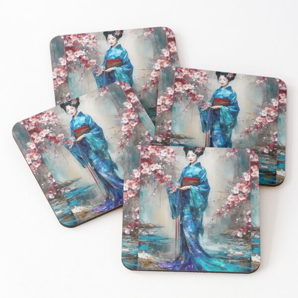Item preview, Geisha, Asian woman, walking in a mystic Japanese woods, on a bridge designed and sold by Coolparrotgirl.