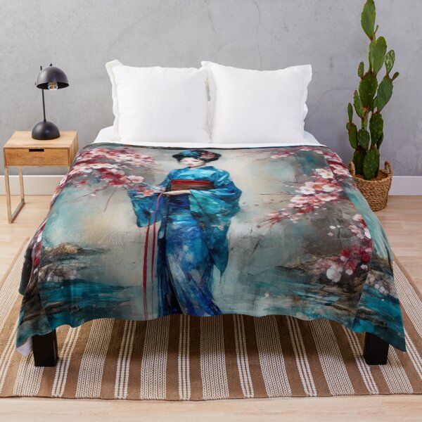 Item preview, Geisha, Asian woman, walking in a mystic Japanese woods, on a bridge designed and sold by Coolparrotgirl.
