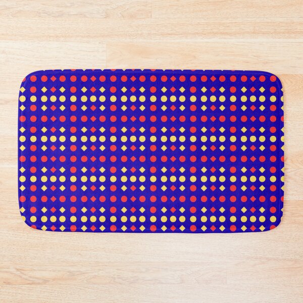 Item preview, Multi Colour Diamonds and Circles on Blue background pattern designed and sold by fev-rocks.