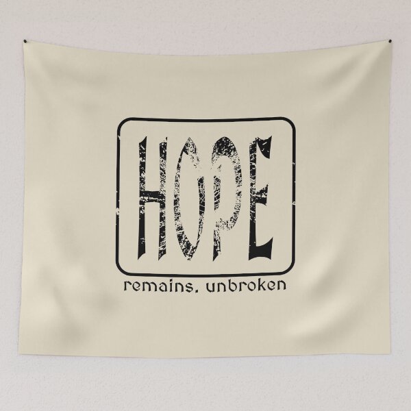 Item preview, Hope Remains Unbroken - Modern Christian Faith Typographic shattered Design Romans 15:13 | Black designed and sold by ZechJohnRB.