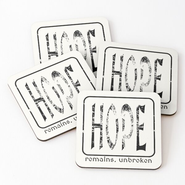 Item preview, Hope Remains Unbroken - Modern Christian Faith Typographic shattered Design Romans 15:13 | Black designed and sold by ZechJohnRB.