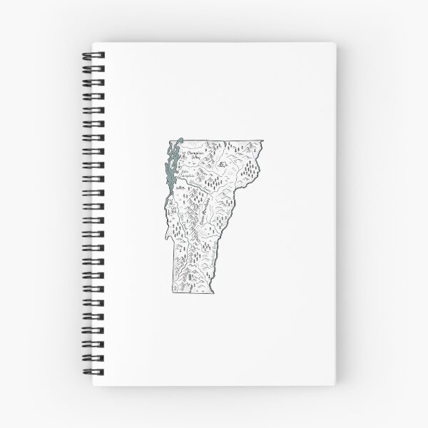 Item preview, Vermont Illustrated Map – Hand-Drawn Rivers & Nature Adventure Sketch designed and sold by Paper Drip.