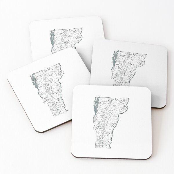 Item preview, Vermont Illustrated Map – Hand-Drawn Rivers & Nature Adventure Sketch designed and sold by Paper Drip.