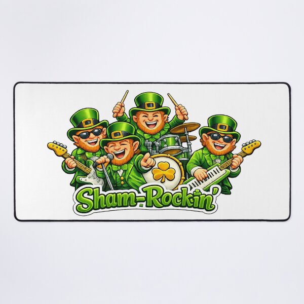 Item preview,  Leprechauns playing in a band Sham Rockin designed and sold by JamesDunican.