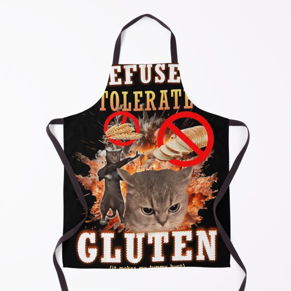 Item preview, I Refuse To Tolerate Gluten Funny Cat Meme designed and sold by dalalelderini.