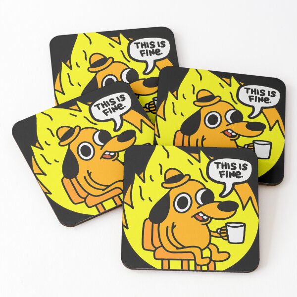 Item preview, This Is Fine Funny Meme designed and sold by dalalelderini.