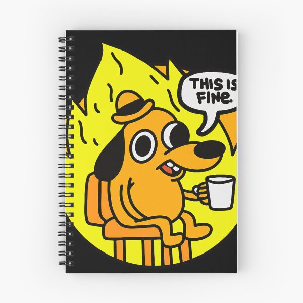 Item preview, This Is Fine Funny Meme designed and sold by dalalelderini.