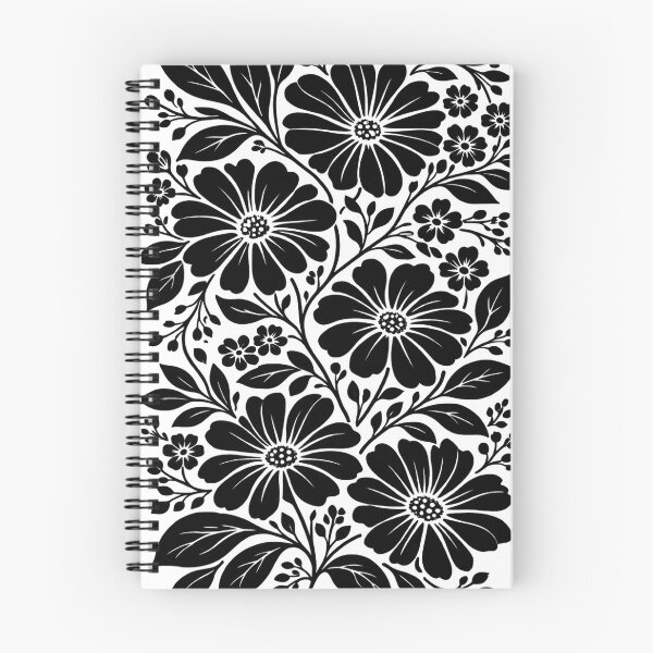 Item preview, Bold Black Floral Botanical Pattern designed and sold by PrettyRottenCo.