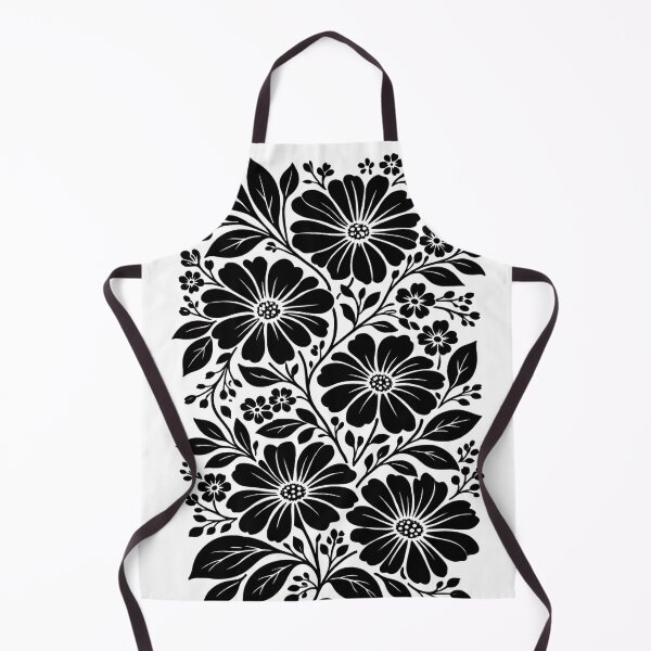 Item preview, Bold Black Floral Botanical Pattern designed and sold by PrettyRottenCo.