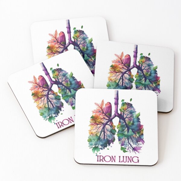 Item preview, Iron Lung Art – Artistic Lung Illustration with Floral & Abstract Design designed and sold by LazyButGenius.