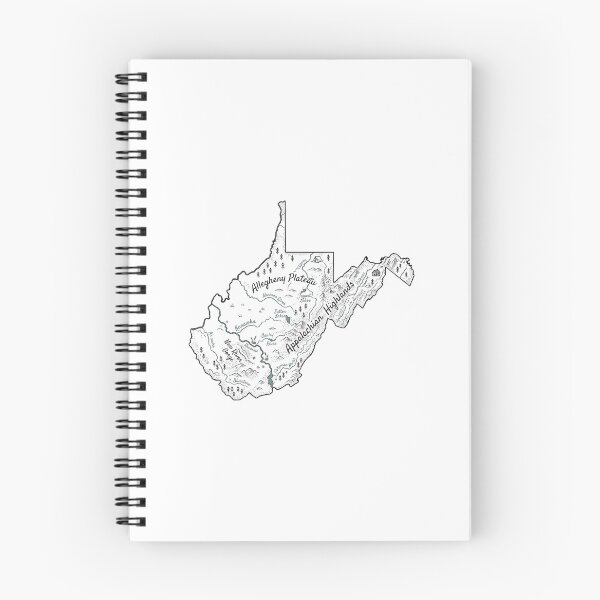 Item preview, West Virginia Illustrated Map – Hand-Drawn Rivers & Nature Adventure Sketch designed and sold by Paper Drip.