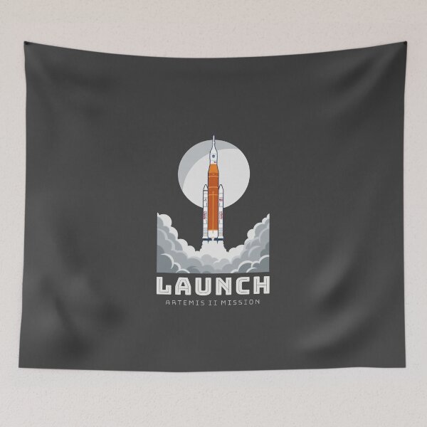 Item preview, Artemis II #33 Mission Launch SLS Rocket Space Vector Art designed and sold by KiwiRider.