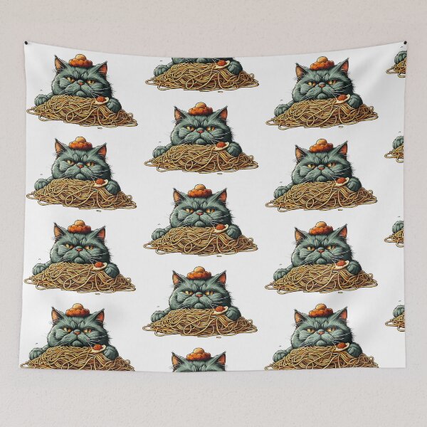 Item preview, Noodle Overload Cat designed and sold by Pixelzo.
