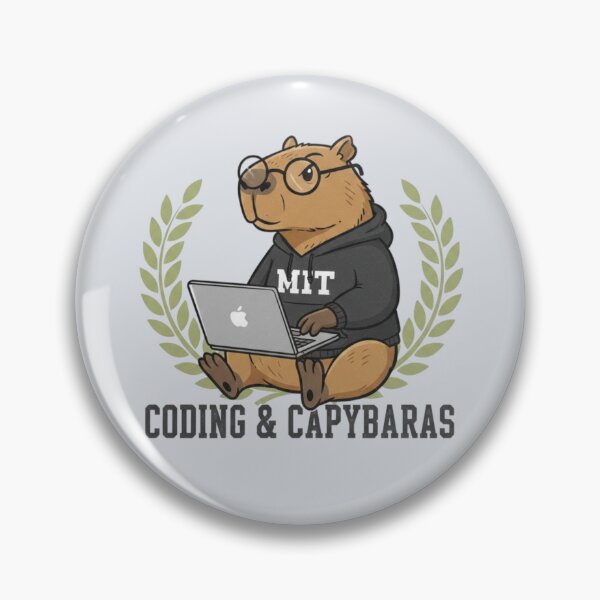 Artikelvorschau, MIT Capybara Coder – Codierung & Capybara – Informatik-Satire entworfen und verkauft von Sabia Creative Lab.