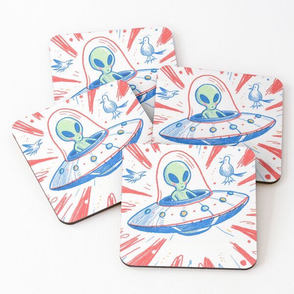 Item preview, Whimsical Galactic Joyride with Alien Pilot designed and sold by zzz888.