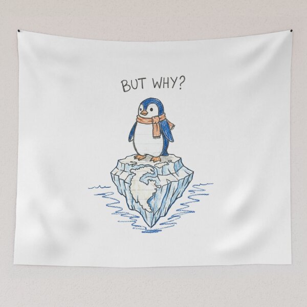 Item preview, Nihilist Penguin But Why Hand Draw Meme designed and sold by Oniyasha.