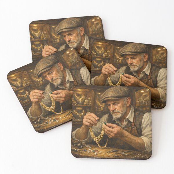 Item preview, Vintage Jeweler Workshop – Classic Goldsmith Craft Painting designed and sold by alizo74.