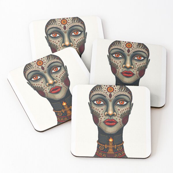 Item preview, Ornamental Fantasy Portrait – Symbolic Ceremonial Art designed and sold by Alma47.