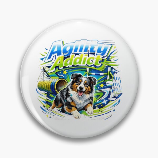 Item preview, Agility Addict Australian Shepherd designed and sold by Botanica Obscura.