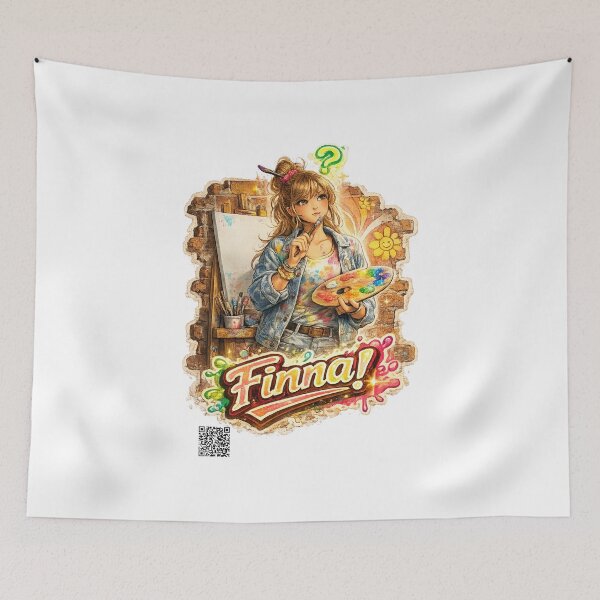 Item preview, Finna! Gen Z Slang Street Art Painter Girl Graphic, Color Splash Graffiti Style Illustration for Tees, Hoodies, Stickers and Posters designed and sold by TerScott.