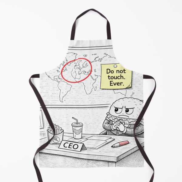 Item preview, Sarcastic CEO Burger – Corporate Office Humor Wall Art designed and sold by ComedyInkFactor.