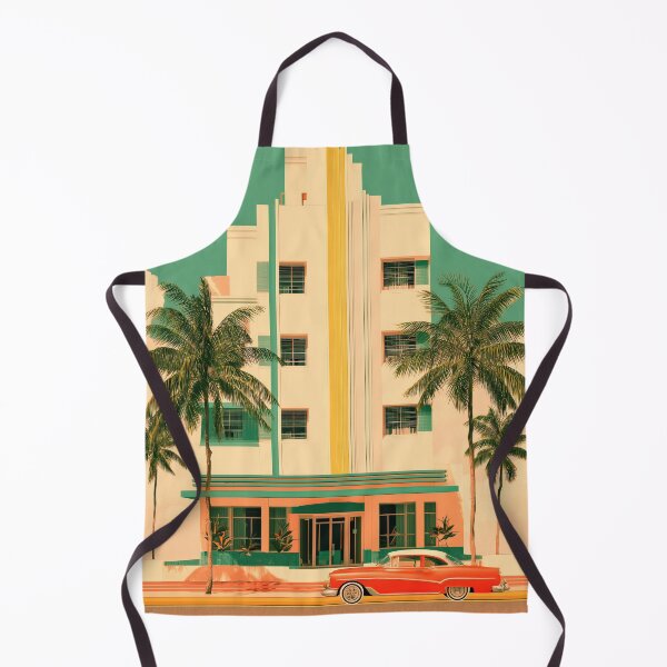 Item preview, Miami Art Deco Retro Hotel – Warm Rose Wall Art designed and sold by SkylineVistas Designs.