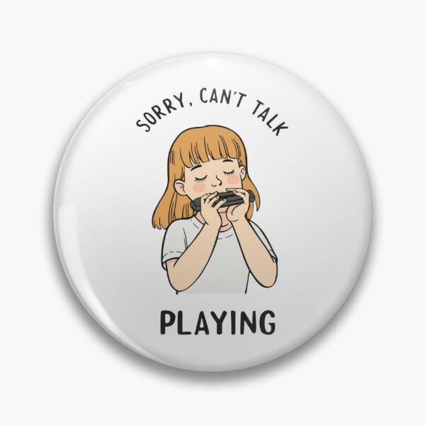 Item preview, Harmonica Girl "Sorry, can't talk..playing" Busy Musician designed and sold by sz0g0.