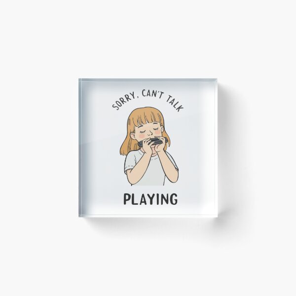 Item preview, Harmonica Girl "Sorry, can't talk..playing" Busy Musician designed and sold by sz0g0.