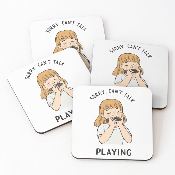 Item preview, Harmonica Girl "Sorry, can't talk..playing" Busy Musician designed and sold by sz0g0.