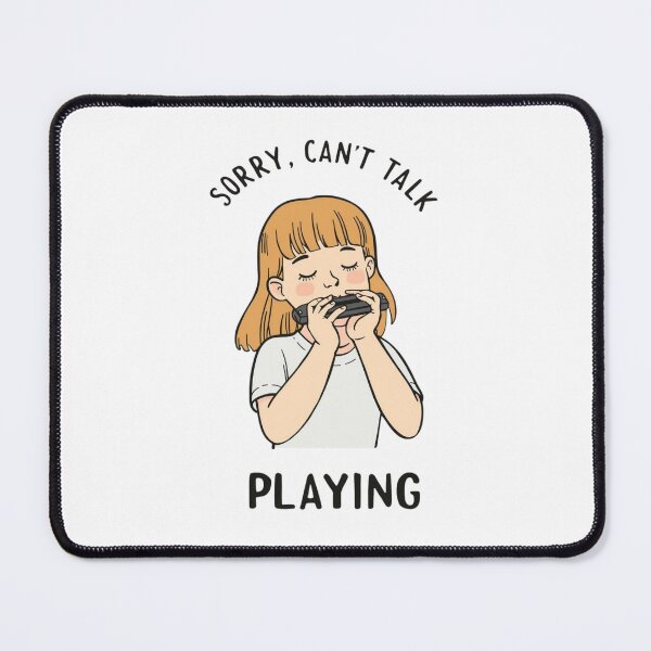 Item preview, Harmonica Girl "Sorry, can't talk..playing" Busy Musician designed and sold by sz0g0.