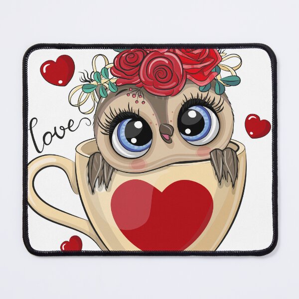 Item preview, owl with roses designed and sold by GraphicStyleX.