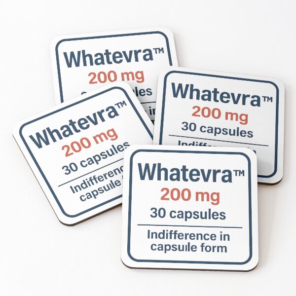 Item preview, Whatevra - Fake, Funny Drug names designed and sold by Inappropriate Ink.