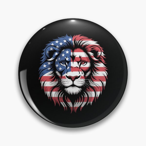 Item preview, Fourth Of July Patriotic Lion American Flag USA  designed and sold by DigitaldeligArt.