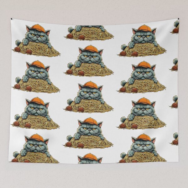 Item preview, Noodle Overload Cat designed and sold by Pixelzo.