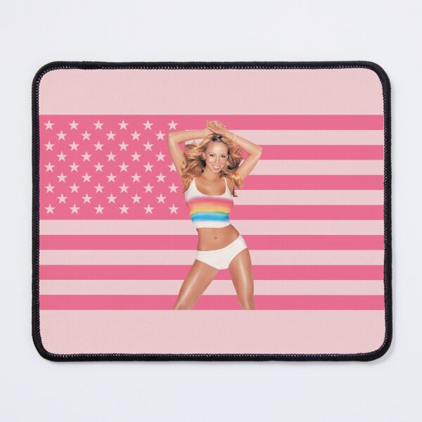 Item preview, Mariah Carey Pink American Flag Fan Design designed and sold by Colorful Creative Arts .
