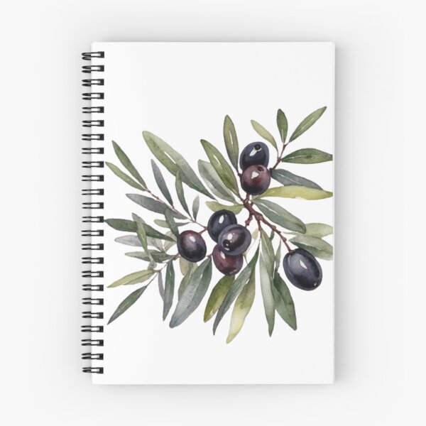 Item preview, Black Olive Branch Watercolor Botanical Wall Art designed and sold by sana designer.