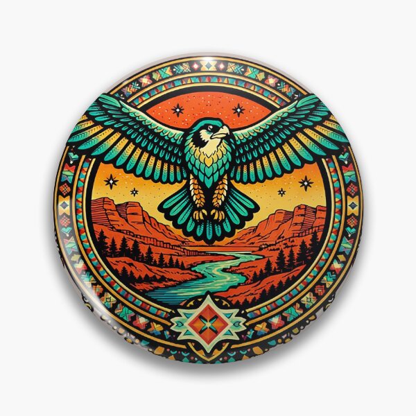 Item preview, Native American Hawk Spirit Art designed and sold by PrettyRottenCo.