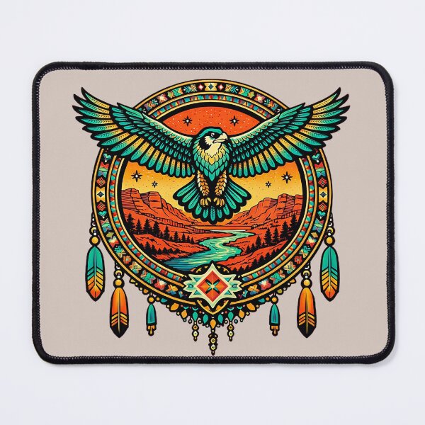 Item preview, Native American Hawk Spirit Art designed and sold by PrettyRottenCo.