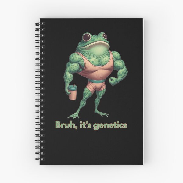 Item preview, Bruh, It’s Genetics – Funny Frog Muscle Meme  designed and sold by LazyButGenius.