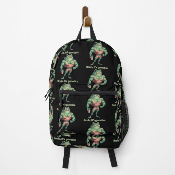 Item preview, Bruh, It’s Genetics – Funny Frog Muscle Meme designed and sold by LazyButGenius.