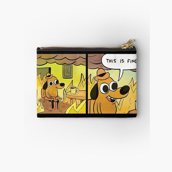 Item preview, This Is Fine Funny Meme designed and sold by Aleeesha.