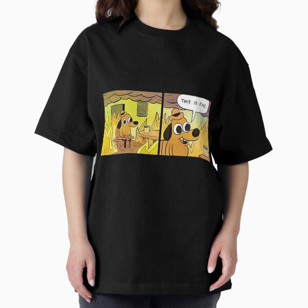 Item preview, This Is Fine Funny Meme designed and sold by Aleeesha.