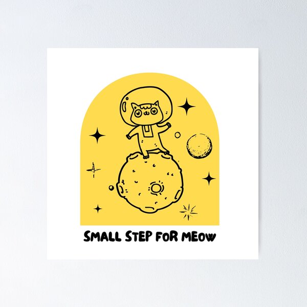 Item preview, Cute Astronaut Cat On Moon Space designed and sold by ChathuStrokes.